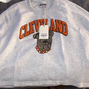 Where I’m from Cleveland Browns cropped sweatshirt
